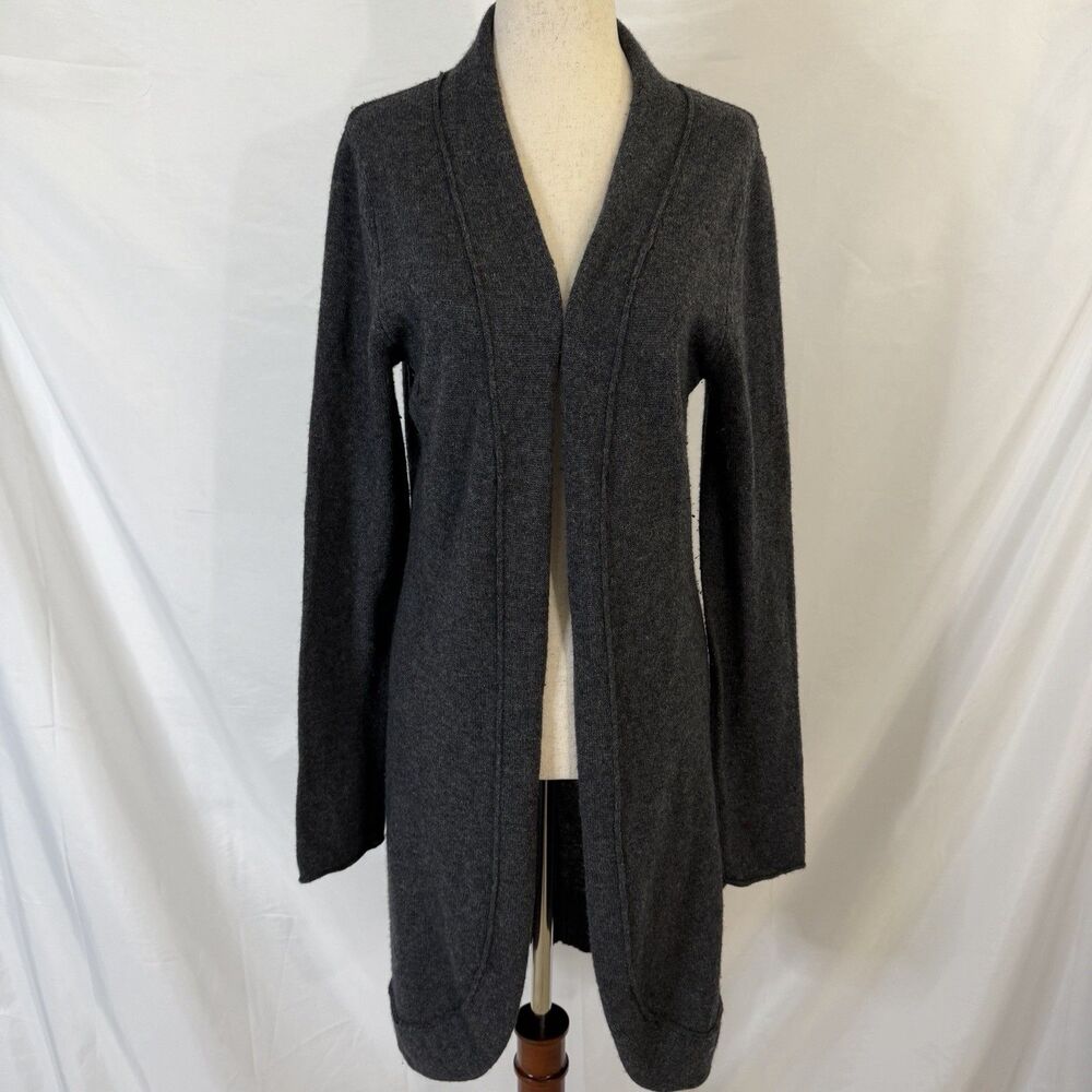Chelsea & Theodore 100% Cashmere Cardigan Women LARGE Knit Open Duster
